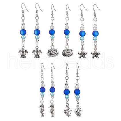 Alloy Dangle Earrings EJEW-JE05475-1