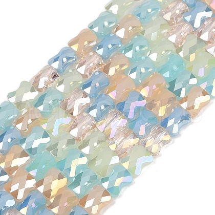 Electroplate Glass Beads Strands EGLA-G039-06B-02-1