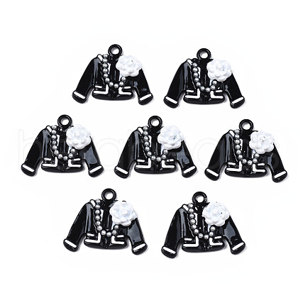 Rack Plating Alloy Spray Painted Pendants PALLOY-T083-03A-1