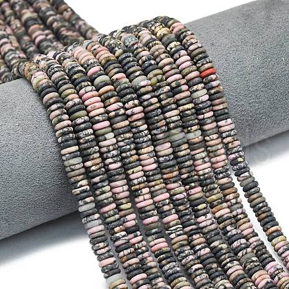 Frosted Natural Rhodonite Beads Strands G-K389-C42-01-1