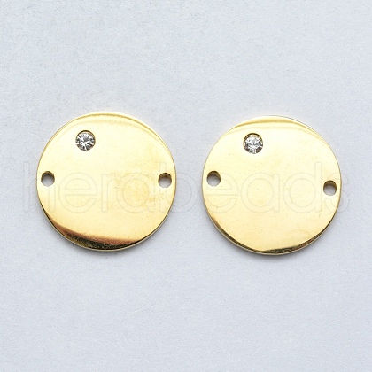 316 Surgical Stainless Steel Micro Pave Cubic Zirconia Links connectors STAS-K178-23G-1