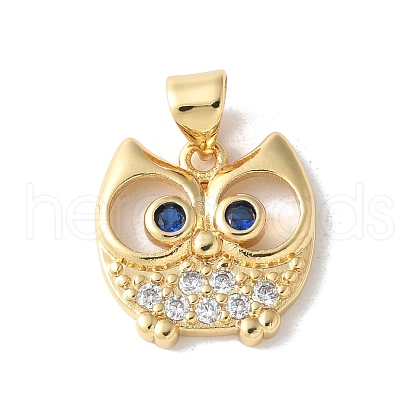 Brass Micro Pave Cubic Zirconia Pendants KK-A252-23G-1