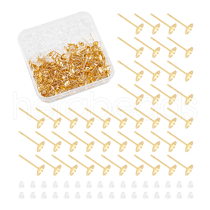 Unicraftale 200Pcs 304 Stainless Steel Post Stud Earring Findings STAS-UN0057-89-1