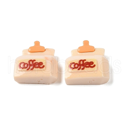 Coffee Theme Opaque Resin Decoden Cabochons RESI-S398-01D-1