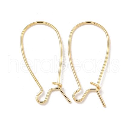 Brass Hoop Earring Findings KK-H503-24G-1