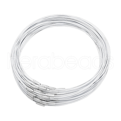 Unicraftale 60Pcs Stainless Steel Wire Necklace Cord DIY Jewelry Making TWIR-UN0001-14-1
