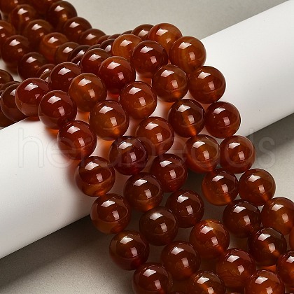 Dyed Natural Carnelian Beads Strands G-G203-10N-14mm-1