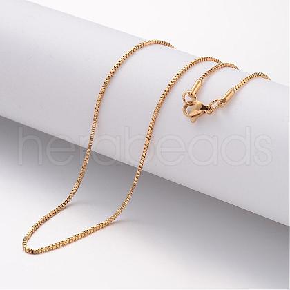 Ion Plating(IP) 304 Stainless Steel Necklace MAK-K004-01G-1