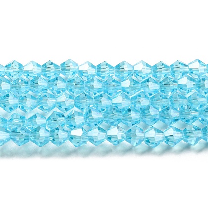 Transparent Electroplate Glass Beads Strands GLAA-F029-2mm-C20-1