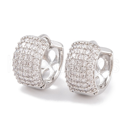 Rack Plating Brass Cubic Zirconia Earrings EJEW-S219-12P-01-1