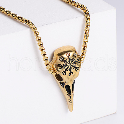 Retro Rock Punk Men's Thor Hammer Stainless Steel Pendant Necklaces RM0707-2-1