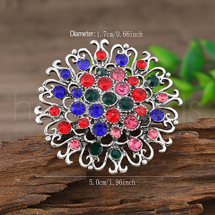Ethnic Style Alloy & Rhinestone Finger Rings FS-WG504EF-08-1