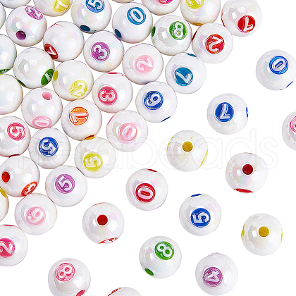 SOFPLATE 60Pcs Acrylic Beads Imitation Shell OACR-SP0001-21-1