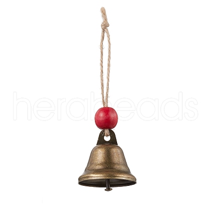 Iron Bell Pendant Decoration HJEW-JM02235-02-1
