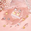 Unicraftale 40Pcs 2 Colors 201 Stainless Steel Flat Round Stud Earring Findings STAS-UN0060-71-4