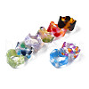Resin Wave Cuff Ring RJEW-T022-011-3