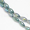 Electroplate Crystal Glass Rice Beads Strands EGLA-F042-A13-1