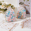 Beebeecraft 50Pcs Gold Stamping Moon & Star Organza Drawstring Gift Storage Bags OP-BBC0001-03C-01-4