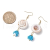 Shell Glass Dangle Earrings EJEW-MZ00424-05-3