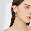 6 Pair 6 Style Natural Mixed Gemstone Nuggets Dangle Hoop Earrings EJEW-AB00050-7