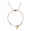 Flat Round Brass Charms Bracelets XA8445-1-1