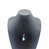 Opalite Teardrop Pendant Necklaces SK1018-6-1