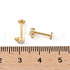 304 Stainless Steel Opal Stud Earrings EJEW-B143-01G-03-5