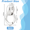   2Pcs 925 Sterling Silver Pendant Bails STER-PH0002-34-2