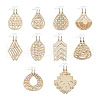 DIY 40 Pairs Natural Wooden Earring Making Kits DIY-TA0003-34P-2