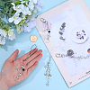 Gorgecraft 4Pcs 4 Styles Tibetan Style Alloy Keychain AJEW-GF0009-12-3