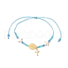 6Pcs Adjustable Nylon Cord Braided Beads Bracelets BJEW-MZ00168-4