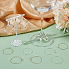 Beebeecraft 100Pcs 2 Colors 316 Surgical Stainless Steel Wine Glass Charms Rings STAS-BBC0005-95C-4