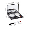 SUPERFINDINGS 6 Sets Plastic Empty Eyeshadow Makeup Palette Containers with 2 Aluminum Pans and Mirror MRMJ-FH0001-25-2