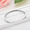 Inspirational Stainless Steel Cuff Bangles for Men Women FS-WG0E735-06-1