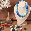 Beadthoven 100Pcs 10 Colors  Opaque Acrylic Beads MACR-BT0001-05-7