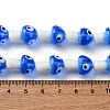 Handmade Evil Eye Lampwork Beads Strands LAMP-S069-01F-2