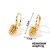 Chic Vintage Geometric Pinecone Brass Hoop Earrings AZ5781-3-2