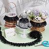 Polyester Double Layer Pleated Lace Ribbon OCOR-WH0097-43A-5