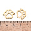 Ion Plating(IP) 304 Stainless Steel Hollow Connector Charms STAS-P332-02G-2