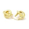Brass Interlocking Rings Kont Hoop Earrings for Women EJEW-E273-02LG-2