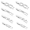 Olycraft 8Pcs 4 Styles Brass Pave Clear Cubic Zirconia Watch Band Clasps KK-OC0001-46P-1