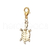 Tortoise Alloy Enamel Pendant Decorations HJEW-JM00887-3