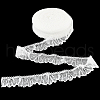 Polyester Leaf Lace Fabric Trim OCOR-WH0070-132A-1