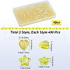 SOFPLATE 800Pcs 2 Styles Eco-Friendly Transparent Acrylic Beads TACR-SP0001-01E-2