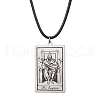 Tarot Card 201 Stainless Steel Pendant Necklaces NJEW-JN04496-3