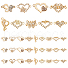 Unicraftale 36Pcs 9 Styles Alloy Rhinestone Links/Connectors FIND-UN0016-38-1
