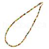 Bohemian Style Dyed Natural Imperial Jasper Cuboid Beaded Necklaces for Women DL2438-5