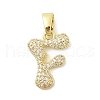 Brass Micro Pave Cubic Zirconia Pendants ZIRC-C012-01G-06-1