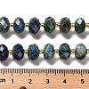 Natural Chrysocolla and Lapis Lazuli Beads Strands G-P573-A64-10x6mm-5
