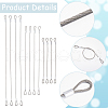 Gorgecraft 15Pcs 3 Styles Steel Wire Cord AJEW-GF0009-63-5
